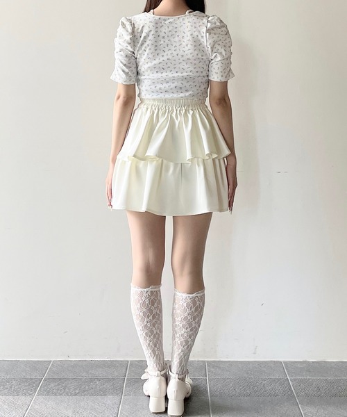 NOMAE(ノーマエ)の「リボンフリルレイヤードトップス(Tシャツ/カットソー・レディース・ピンク系その他/ブラック/ピンクベージュ/ブルー系その他・FREE)」の16枚目の写真