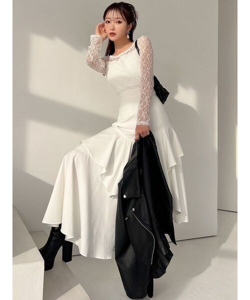 RESEXXY（リゼクシー）の「カップ付きストレッチレーストップス（Tシャツ/カットソー・レディース・ブラック/ホワイト・FREE）」の18枚目の写真