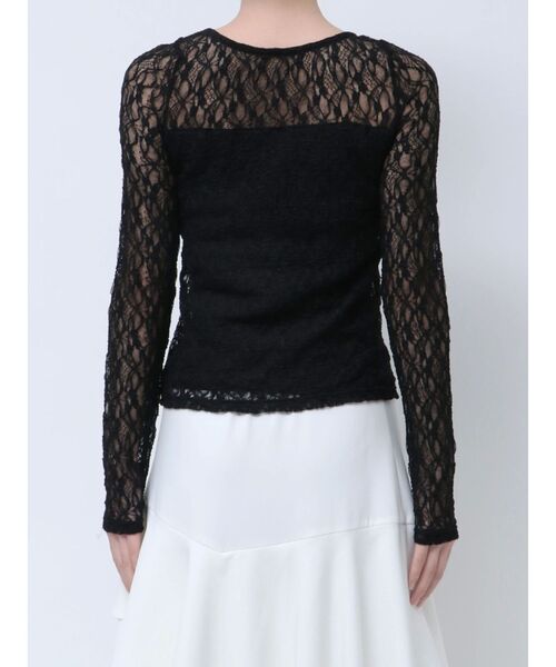 RESEXXY（リゼクシー）の「カップ付きストレッチレーストップス（Tシャツ/カットソー・レディース・ブラック/ホワイト・FREE）」の6枚目の写真