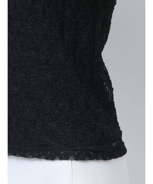 セール】カップ付きストレッチレーストップス（Tシャツ