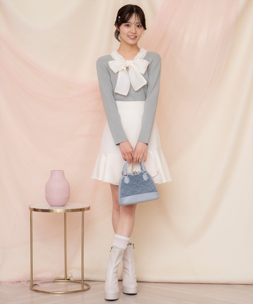 セール】アシメヘムツイードミニスカート（スカート