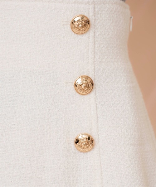 WILLSELECTION（ウィルセレクション）の「アシメヘムツイードミニスカート（スカート・レディース・オフホワイト/ミント/ピンク・FREE）」の10枚目の写真