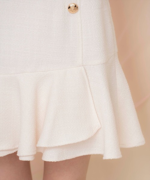 WILLSELECTION（ウィルセレクション）の「アシメヘムツイードミニスカート（スカート・レディース・オフホワイト/ミント/ピンク・FREE）」の11枚目の写真
