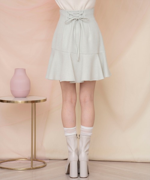 WILLSELECTION（ウィルセレクション）の「アシメヘムツイードミニスカート（スカート・レディース・オフホワイト/ミント/ピンク・FREE）」の20枚目の写真