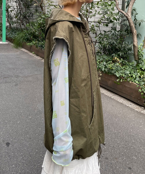 CIAOPANIC（チャオパニック）の「【UNESS/ユーネス】レースアップアノラックベスト（ベスト・レディース・カーキ・ONE SIZE）」の15枚目の写真