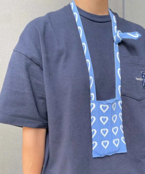 KNT365（ケイエヌティサンロクゴ）の「Me-Knitty Heart（ショルダーバッグ・レディース・ブラウン/ライトブルー/コーラルピンク・FREE）」の5枚目の写真