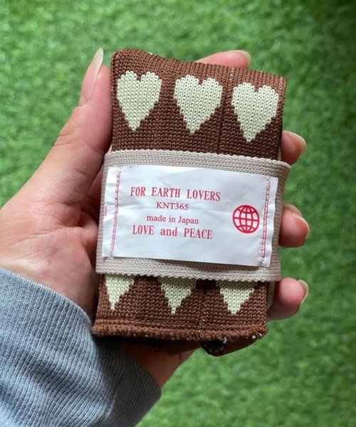 KNT365（ケイエヌティサンロクゴ）の「Me-Knitty Heart（ショルダーバッグ・レディース・ブラウン/ライトブルー/コーラルピンク・FREE）」の7枚目の写真