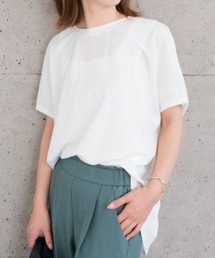 接触冷感バックギャザーTシャツ