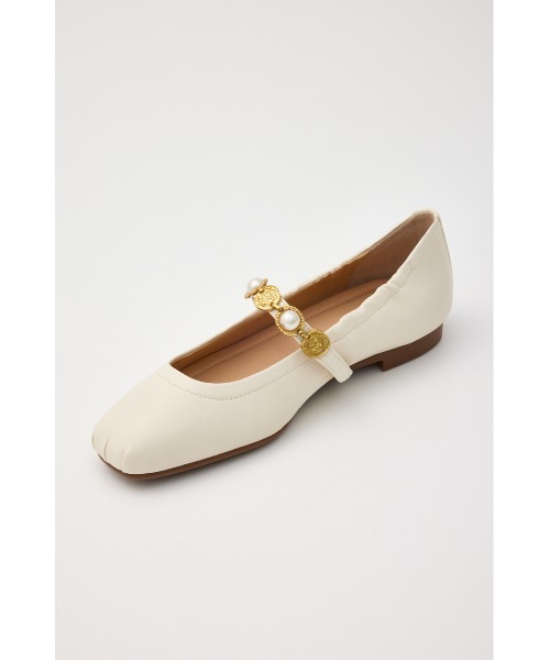 STACCATO(スタッカート)の「ヴィンテージライクコインバレエ(バレエシューズ・レディース・ブラック/ホワイト・24.5cm/24cm/23.5cm/23cm/22.5cm)」の13枚目の写真