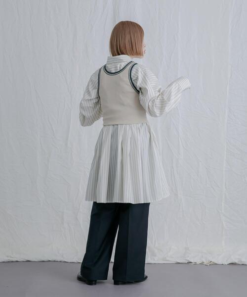 KBF（ケイビーエフ）の「ストライプウエストタックミニワンピース（ワンピース・レディース・ライトブルー/ブルー/ライトベージュ・ONE）」の13枚目の写真