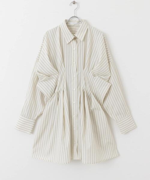 KBF（ケイビーエフ）の「ストライプウエストタックミニワンピース（ワンピース・レディース・ライトブルー/ブルー/ライトベージュ・ONE）」の15枚目の写真