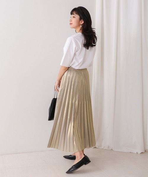 Bou Jeloud（ブージュルード）の「シャイニープリーツスカート（スカート・レディース・シルバー/シャンパン・MEDIUM）」の11枚目の写真