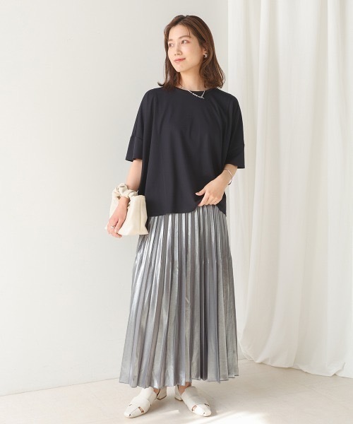 Bou Jeloud（ブージュルード）の「シャイニープリーツスカート（スカート・レディース・シルバー/シャンパン・MEDIUM）」の10枚目の写真