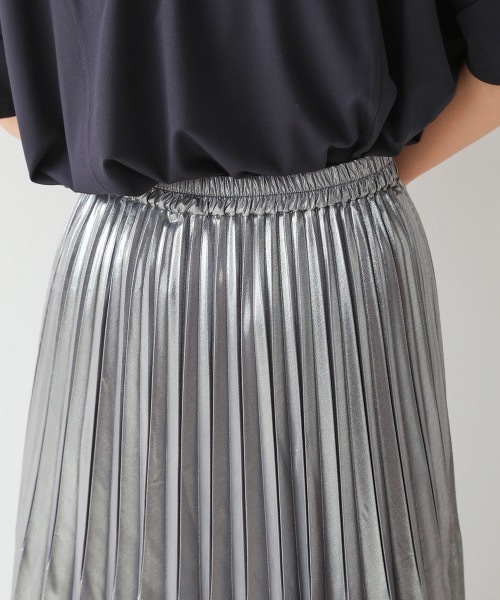 Bou Jeloud（ブージュルード）の「シャイニープリーツスカート（スカート・レディース・シルバー/シャンパン・MEDIUM）」の20枚目の写真