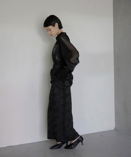 セール】【MINERTE】【オケージョン】 jacquard shirring