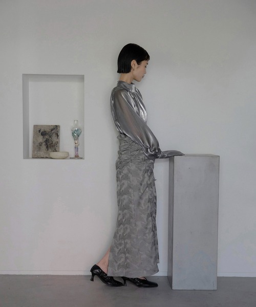 MINERTE】【オケージョン】 jacquard shirring suspender skirt