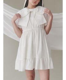 BIG ribbon frillミニワンピース