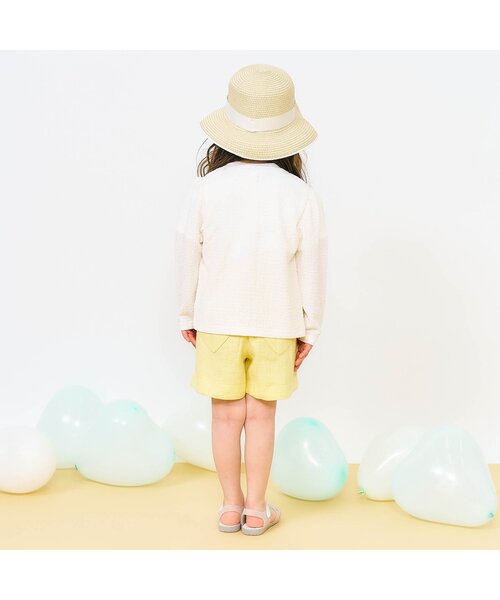 apres les cours(アプレレクール)の「【UVカット/ジュニア対応】リボンボタンカーディガン(カーディガン/ボレロ・キッズ・ブラック/アイボリー・80/90/100/110/120/130/140)」の6枚目の写真