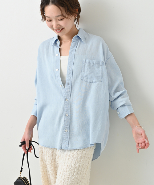 SLOBE IENA スローブイエナ デニム長袖シャツ スローブ イエナ SLOBE IENA デニムライクシャツ （ブルー A