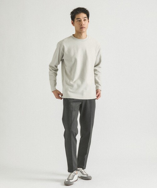 ABAHOUSE GRAY（アバハウスグレイ）の「ジオメトリックリンクス 長袖Tシャツ（Tシャツ/カットソー・メンズ・グレイッシュベージュ/グレイッシュブルー/ホワイト/ブラック/ボルドー・46/48）」の6枚目の写真