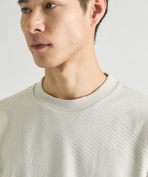 ABAHOUSE GRAY（アバハウスグレイ）の「ジオメトリックリンクス 長袖Tシャツ（Tシャツ/カットソー・メンズ・グレイッシュベージュ/グレイッシュブルー/ホワイト/ブラック/ボルドー・46/48）」の7枚目の写真