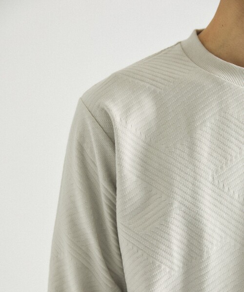 ABAHOUSE GRAY（アバハウスグレイ）の「ジオメトリックリンクス 長袖Tシャツ（Tシャツ/カットソー・メンズ・グレイッシュベージュ/グレイッシュブルー/ホワイト/ブラック/ボルドー・46/48）」の9枚目の写真