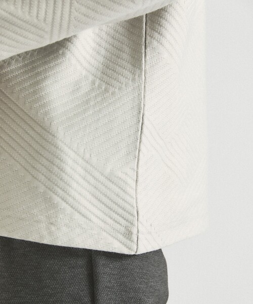 ABAHOUSE GRAY（アバハウスグレイ）の「ジオメトリックリンクス 長袖Tシャツ（Tシャツ/カットソー・メンズ・グレイッシュベージュ/グレイッシュブルー/ホワイト/ブラック/ボルドー・46/48）」の11枚目の写真