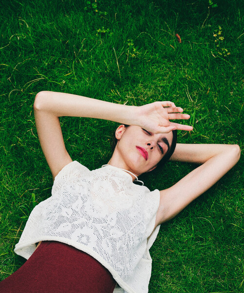 Bshop（ビショップ）の「A MENDA | フラワーレース ニットベスト