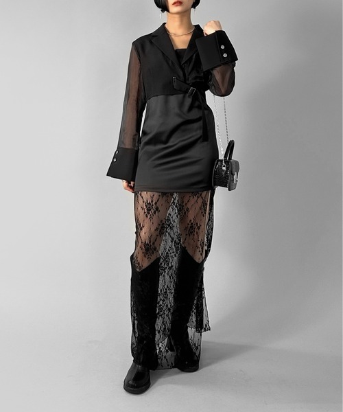 セール】【LVEU.】シアースリーブアシメクロップドジャケット