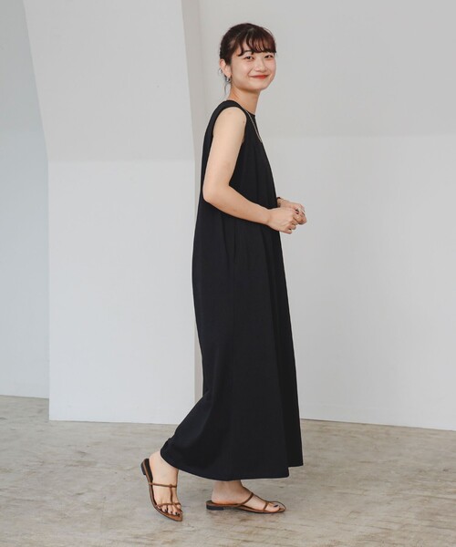 B:MING by BEAMS(ビーミングバイビームス)の「タック ノースリーブ ワンピース(S~M)(ワンピース・レディース・ブルー/ブラック/カーキ・SMALL/MEDIUM)」の6枚目の写真