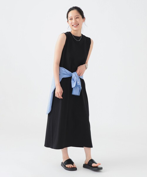 B:MING by BEAMS(ビーミングバイビームス)の「タック ノースリーブ ワンピース(S~M)(ワンピース・レディース・ブルー/ブラック/カーキ・SMALL/MEDIUM)」の9枚目の写真