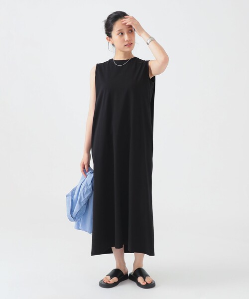 B:MING by BEAMS(ビーミングバイビームス)の「タック ノースリーブ ワンピース(S~M)(ワンピース・レディース・ブルー/ブラック/カーキ・SMALL/MEDIUM)」の10枚目の写真