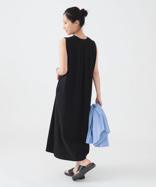 B:MING by BEAMS(ビーミングバイビームス)の「タック ノースリーブ ワンピース(S~M)(ワンピース・レディース・ブルー/ブラック/カーキ・SMALL/MEDIUM)」の12枚目の写真