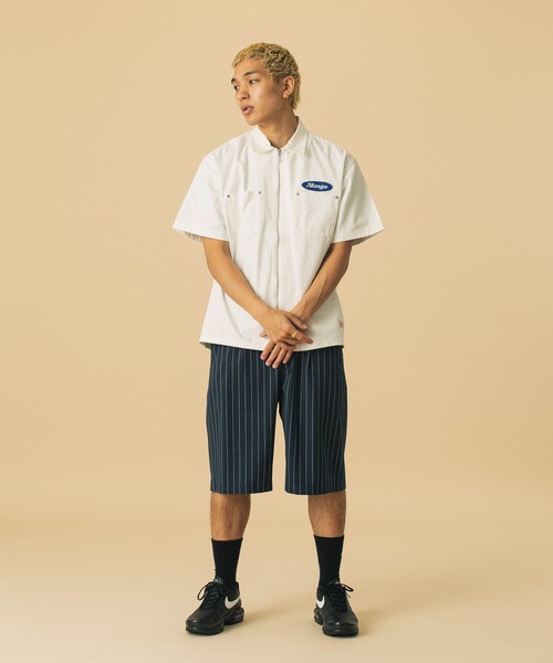ZIP UP S/S WORK SHIRT（シャツ/ブラウス）｜XLARGE（エクストラ