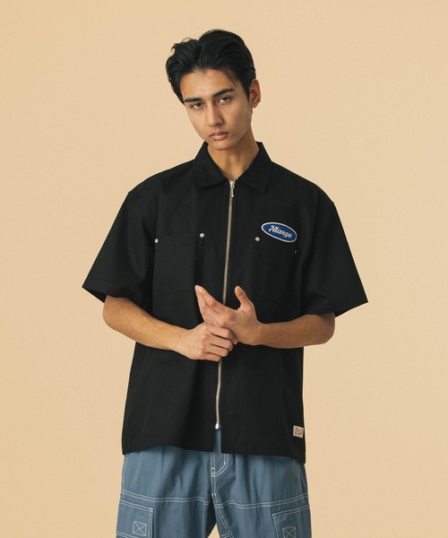 XLARGE X LOGO S/S WORK SHIRT エクストララージ XLARGE（エクストララージ）の「LOGO PATCH S/S WORK SHIRT