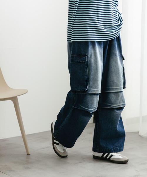 SENSE OF PLACE by URBAN RESEARCH(センスオブプレイスバイアーバンリサーチ)の「デニムカーゴパンツ(デニムパンツ・メンズ・ブラック/ブルー・MEDIUM/LARGE)」の8枚目の写真