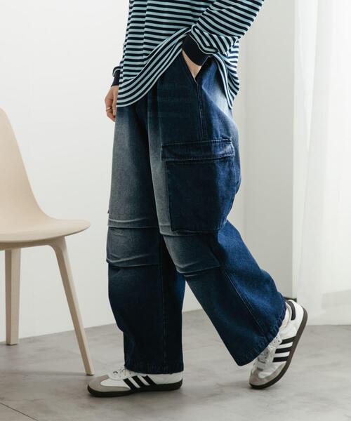 SENSE OF PLACE by URBAN RESEARCH（センスオブプレイスバイアーバンリサーチ）の「デニムカーゴパンツ（デニムパンツ・メンズ・ブラック/ブルー・MEDIUM/LARGE）」の14枚目の写真