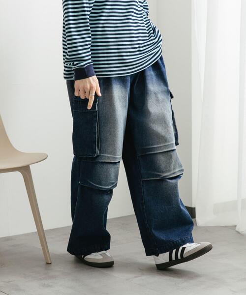 SENSE OF PLACE by URBAN RESEARCH（センスオブプレイスバイアーバンリサーチ）の「デニムカーゴパンツ（デニムパンツ・メンズ・ブラック/ブルー・MEDIUM/LARGE）」の16枚目の写真