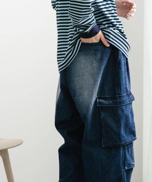 SENSE OF PLACE by URBAN RESEARCH（センスオブプレイスバイアーバンリサーチ）の「デニムカーゴパンツ（デニムパンツ・メンズ・ブラック/ブルー・MEDIUM/LARGE）」の17枚目の写真