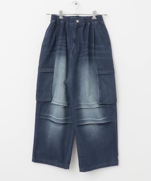 SENSE OF PLACE by URBAN RESEARCH（センスオブプレイスバイアーバンリサーチ）の「デニムカーゴパンツ（デニムパンツ・メンズ・ブラック/ブルー・MEDIUM/LARGE）」の8枚目の写真