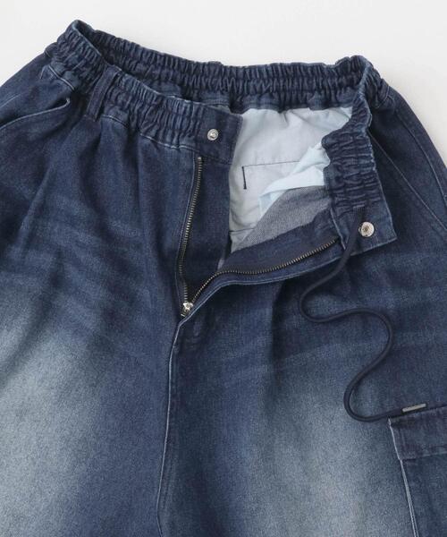 SENSE OF PLACE by URBAN RESEARCH（センスオブプレイスバイアーバンリサーチ）の「デニムカーゴパンツ（デニムパンツ・メンズ・ブラック/ブルー・MEDIUM/LARGE）」の9枚目の写真