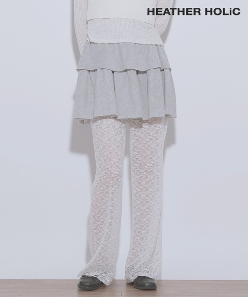 Heather（ヘザー）の「HOLiC レースパンツ　323466（その他パンツ・レディース・ブラック/オフホワイト・FREE）」の2枚目の写真