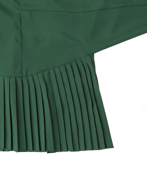 DRESSLAVE（ドレスレイブ）の「georgett pleats blouse(ジョーゼットプリーツブラウス)（シャツ/ブラウス・レディース・グリーン/ベージュ・38）」の14枚目の写真