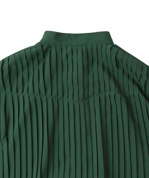 DRESSLAVE（ドレスレイブ）の「georgett pleats blouse(ジョーゼットプリーツブラウス)（シャツ/ブラウス・レディース・グリーン/ベージュ・38）」の15枚目の写真