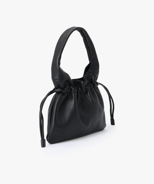 Agnes b. ブラック トートバッグ持ち手レザー アニエスベー】たっぷり入る！レザー PETERトートバッグ (Agnes