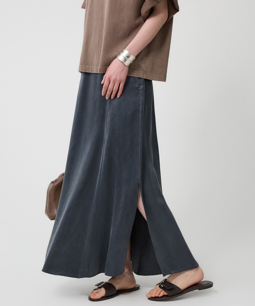 BABYLONE（バビロン）の「キュプラセミマーメイドスカート（スカート・レディース・グレイッシュベージュ/チャコール・36inch/38inch）」の3枚目の写真