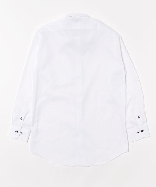 m.f.editorial（エムエフエディトリアル）の「【形態安定 吸水速乾】m.f.エディトリアル メンズ ワイドカラー ビジネスドレス 長袖シャツ（ビジネスシャツ・メンズ・ホワイト・首回り39cm-裄丈80cm/首回り39cm-裄丈84cm/首回り41cm-裄丈82cm/首回り41cm-裄丈86cm/首回り43cm-裄丈86cm/首回り37cm-裄丈80cm/首回り43cm-裄丈82cm/首回り45cm-裄丈86cm）」の8枚目の写真