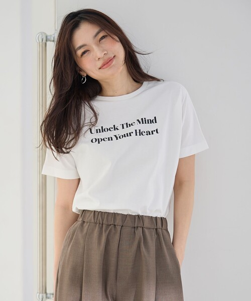 ANY(エニィ)の「オーガビッツロゴ・フォトTシャツ(Tシャツ/カットソー・レディース・ホワイト系3/ホワイト系2/ホワイト系4/ブラック系1・F)」の2枚目の写真