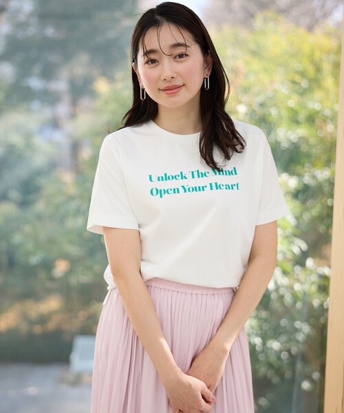 ANY(エニィ)の「オーガビッツロゴ・フォトTシャツ(Tシャツ/カットソー・レディース・ホワイト系3/ホワイト系2/ホワイト系4/ブラック系1・F)」の3枚目の写真