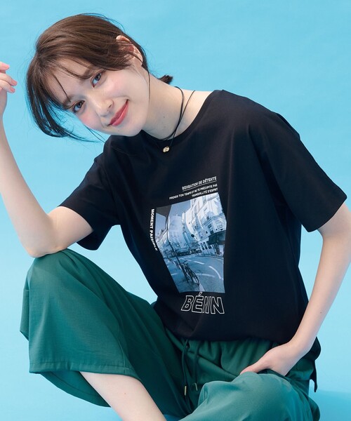 ANY(エニィ)の「オーガビッツロゴ・フォトTシャツ(Tシャツ/カットソー・レディース・ホワイト系3/ホワイト系2/ホワイト系4/ブラック系1・F)」の4枚目の写真